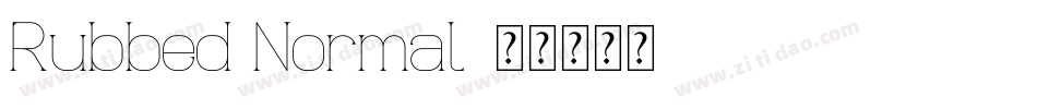 Rubbed Normal字体转换